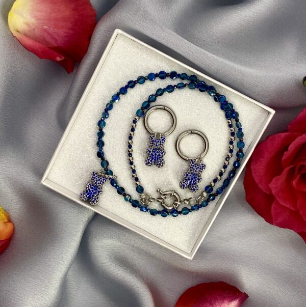 «ARTIS» Stunning Necklace With Cute Cubic Zirconia Pendant & Earrings Jewellery Set ⠀