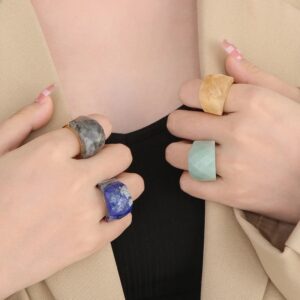 «TEMPTATION» - Luxury Stainless Steel Rings With Natural Stone - Image 7