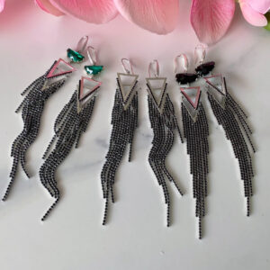 «BLACK CRYSTAL COLLECTION» Crystal Beautiful Earrings 1 - Image 3