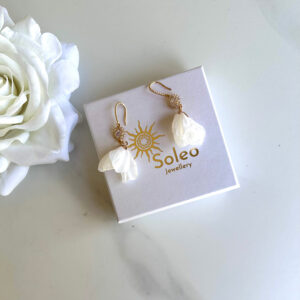 Exclusive «FLORAL ELEGANCE» Women's Elegant Evening Earrings 1 - Image 4