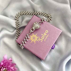 «IMOOGI» Luxury Chain Choker -Necklace With Beautiful Cubic Zirconia Pendant - Image 2