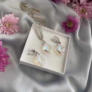 «ARCTICA» Gorgeous Crystal Necklace & Earrings Luxury Jewellery Set - Image 4