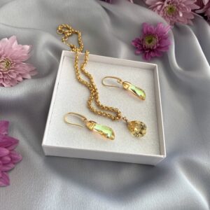 «LUMIÈRE» Gorgeous Crystal Necklace & Earrings Luxury Jewellery Set - Image 3