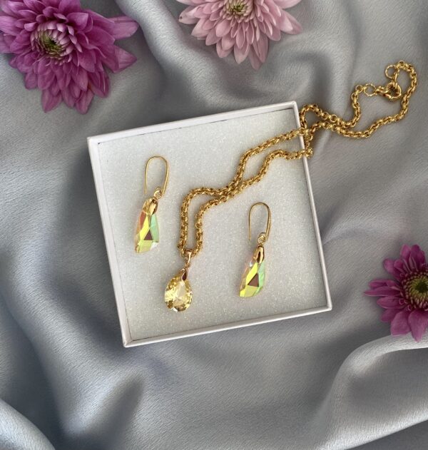 «LUMIÈRE» Gorgeous Crystal Necklace & Earrings Luxury Jewellery Set