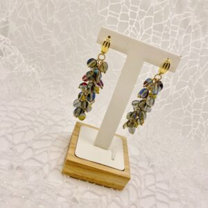 «NORTHERN LIGHTS» Natural Stone luxury Drop Earrings - English Locks - Image 6