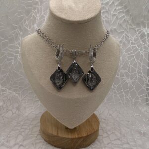 «QUEEN OF THE NIGHT» Gorgeous Crystal Necklace & Earrings Luxury Jewellery Set - Image 6