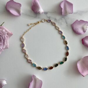 «DAINTY CRYSTALS» Choker Necklace Exquisite Jewellery 1 - Image 4