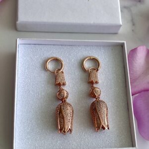 «TULIPS» Luxurious Rose Gold Color Earrings 1 - Image 3