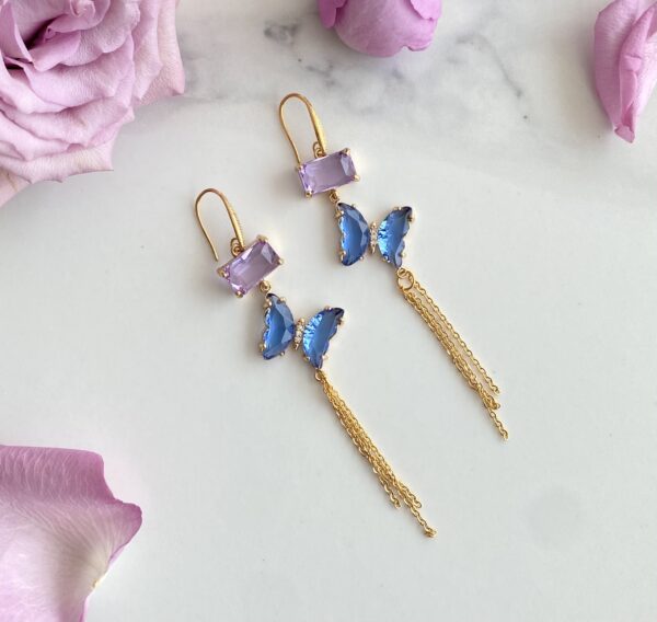 «FARFALLE» Alluring Modern Drop Earrings