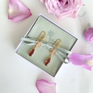 "HELENA" Crystal Glass Nickel Free Earrings 1 - Image 3