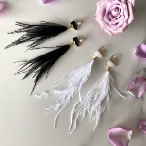 "FALLEN" New Black Feather Earrings 1 - Image 6
