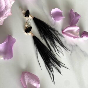 Black Feather Earrings