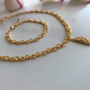 «CITRON» New Trendy Chain Choker & Matching Bracelet with lemon pendant 1 - Image 4