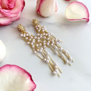 «SUNLIT» Exclusive Designer Dangle Earrings For Women 1 - Image 3