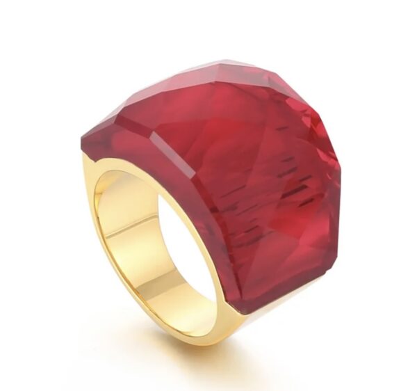 «TEMPTATION» - Luxury Stainless Steel Rings With Red Crystal Glass