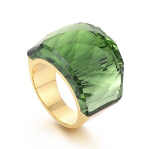 «TEMPTATION» - Luxury Stainless Steel Rings With Green Crystal Glass - Image 3