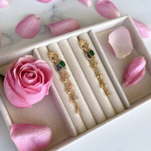 Luxurious «STELLAR SHIMMER» Real Gold Coated Earrings 1 - Image 2