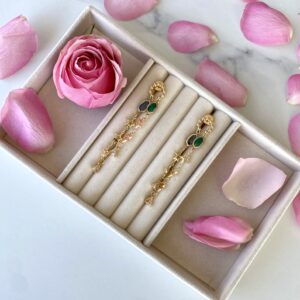 Luxurious «STELLAR SHIMMER» Real Gold Coated Earrings 1 - Image 3