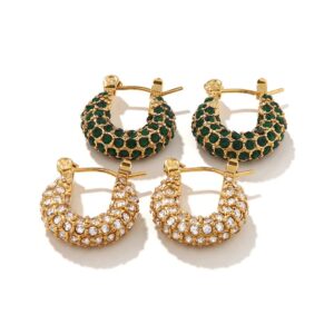 «ZILANA» Waterproof Earrings For Women With Zirconia - Image 4