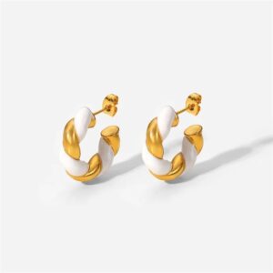 «BETTINA» Waterproof Earrings For Women / Gold Color - Image 3
