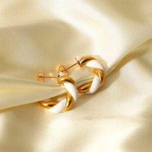 «BETTINA» Waterproof Earrings For Women / Gold Color - Image 4