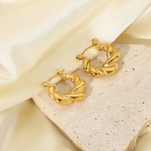 «RUSLANA» Waterproof Earrings For Women / Gold Color - Image 5