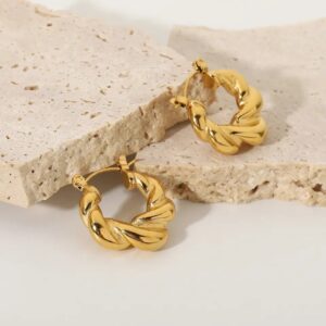 «RUSLANA» Waterproof Earrings For Women / Gold Color - Image 6