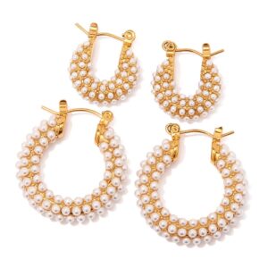 «ZILANA» Waterproof Earrings For Women With Pearls - Image 4