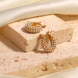 «ZILANA» Waterproof Earrings For Women With Pearls - Image 7