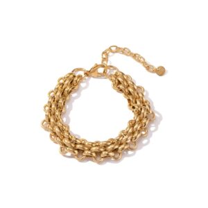«BIANCA» Waterproof Bracelet For Women / Gold Color  - Image 4