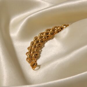 «BIANCA» Waterproof Bracelet For Women / Gold Color  - Image 7