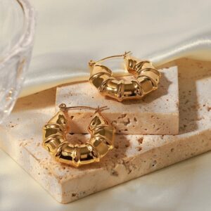 «BIADA» Waterproof Earrings For Women / Gold Color - Image 4