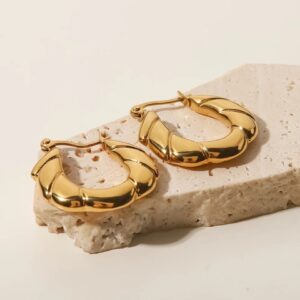 «BELLA» Waterproof Earrings For Women / Gold Color - Image 5