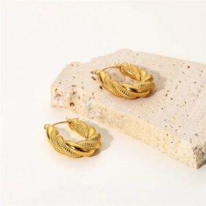 «BELLANA» Waterproof Earrings For Women / Gold Color - Image 7