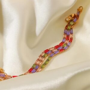 «PAVLA» Waterproof Bracelet For Women / Rainbow Zirconia Color⠀ - Image 5