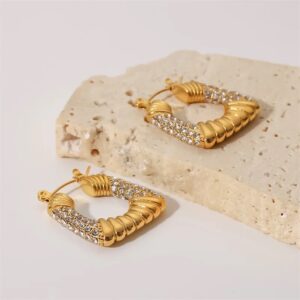 «PAULA» Waterproof Earrings For Women / Gold Color  - Image 9
