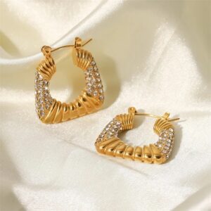 «PAULA» Waterproof Earrings For Women / Gold Color  - Image 4
