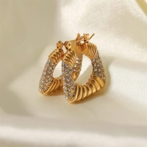 «PAULA» Waterproof Earrings For Women / Gold Color  - Image 6