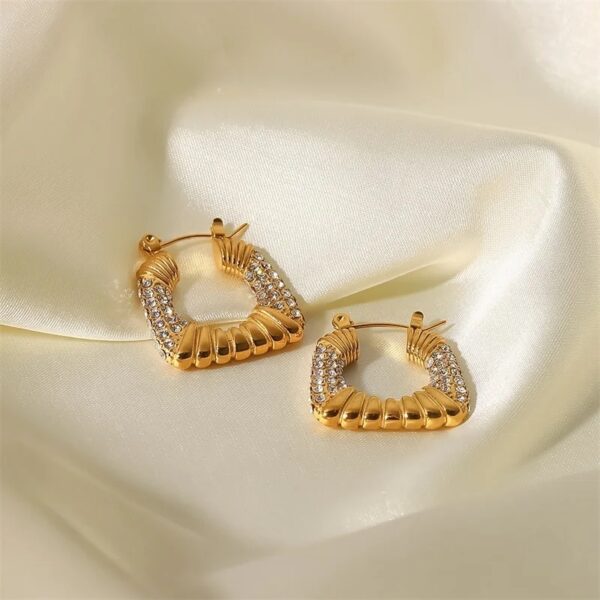 «PAULA» Waterproof Earrings For Women / Gold Color 