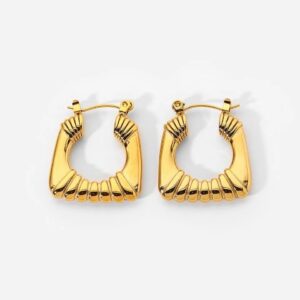 «ANNA» Waterproof Earrings For Women / Gold Color - Image 6