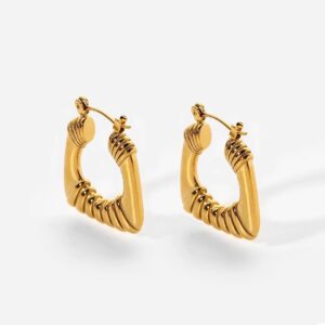 «ANNA» Waterproof Earrings For Women / Gold Color - Image 4