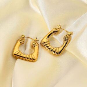 «ANNA» Waterproof Earrings For Women / Gold Color - Image 5