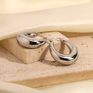 «LOLA» Waterproof Earrings For Women / Silver Color - Image 3