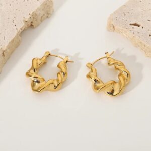 «LARISSA» Waterproof Earrings For Women / Gold Color - Image 8
