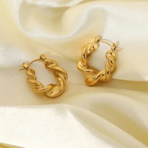 «LARISSA» Waterproof Earrings For Women / Gold Color - Image 9