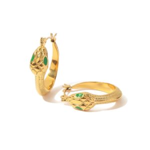 «SIA» Waterproof Earrings For Women / Gold Color - Image 4