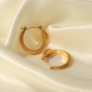 «SIA» Waterproof Earrings For Women / Gold Color - Image 5