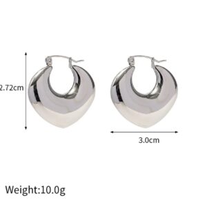 «NINA» Waterproof Earrings For Women / Silver Color - Image 3