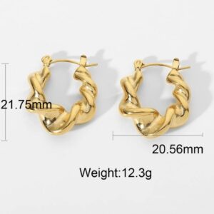 «LARISSA» Waterproof Earrings For Women / Gold Color - Image 5