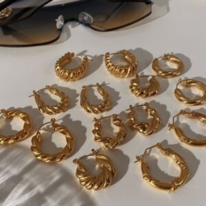 «LARISSA» Waterproof Earrings For Women / Gold Color - Image 4